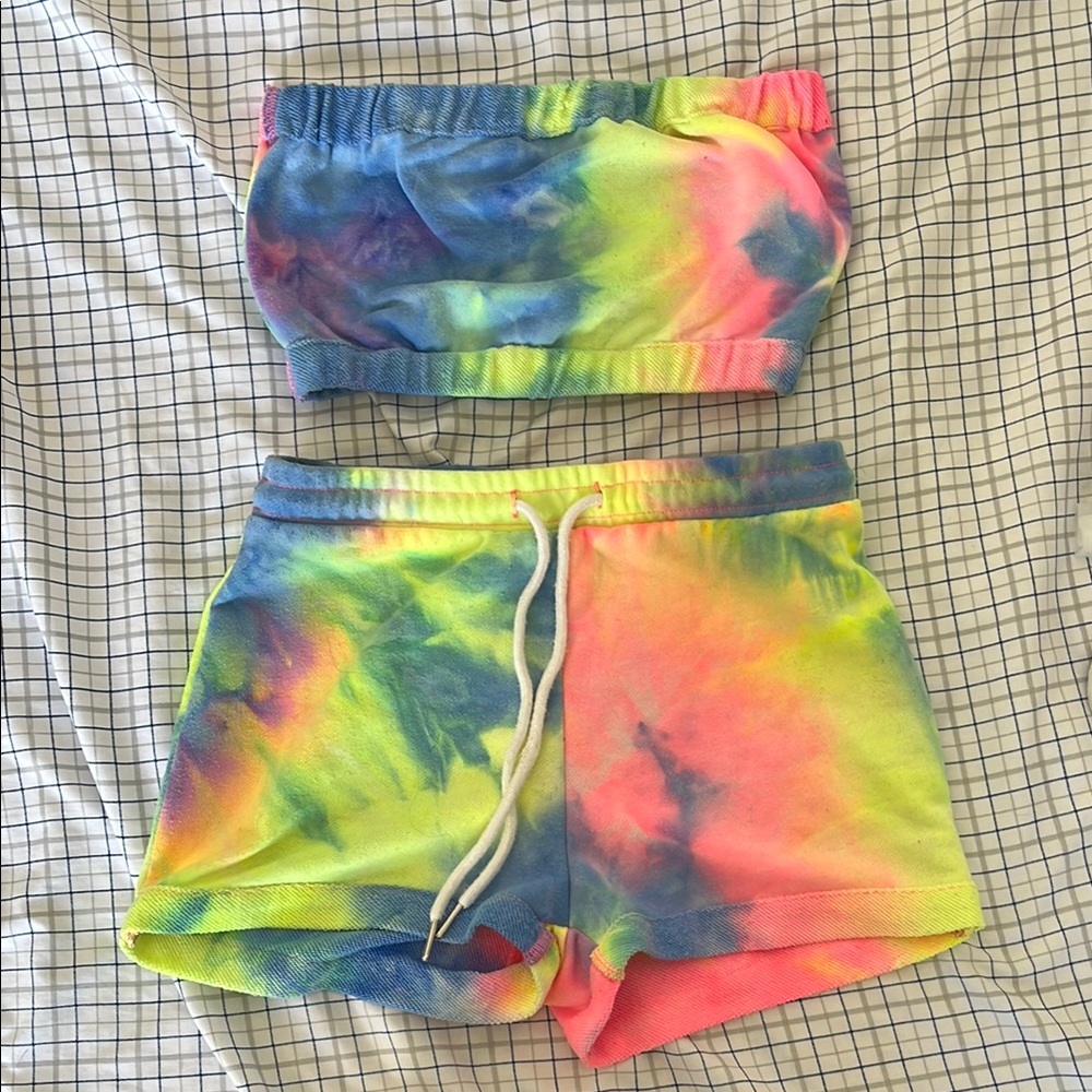 Fashion Nova Colorful Tie-Dye Set